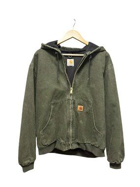 Vintage Carhartt Jacket J25 MOS Green Size M Thermal Lined